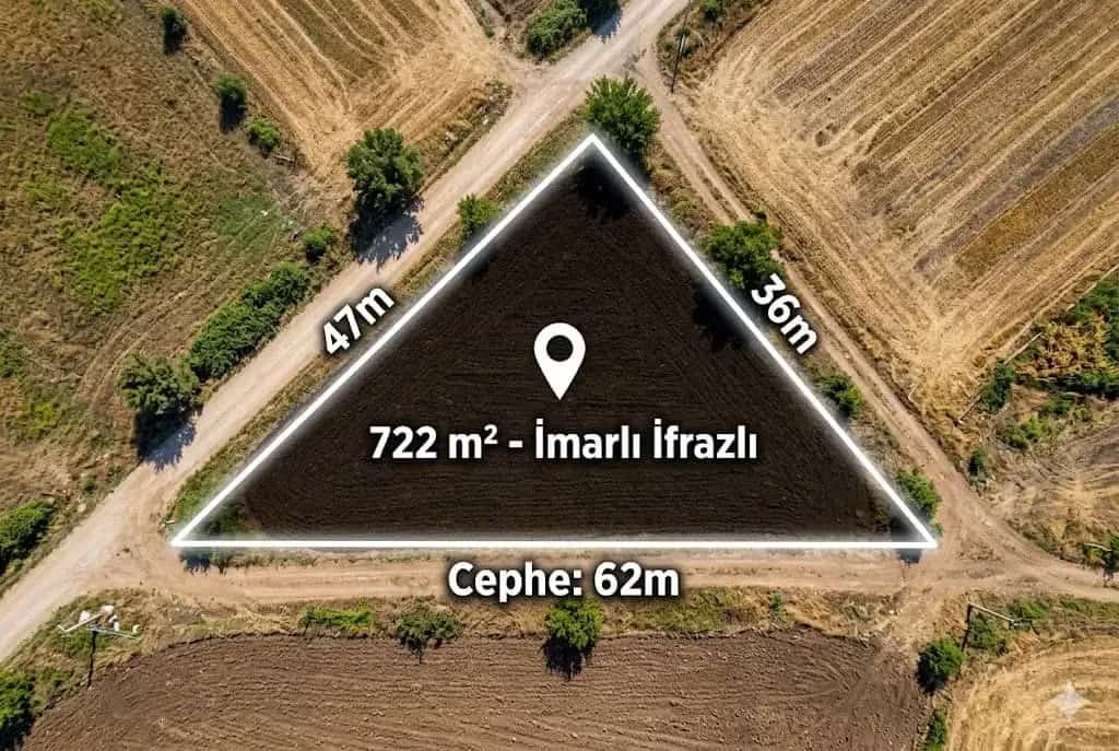 Uzunköprü Karapınar’da 722m² İmarlı İfrazlı Arsa – Otoyola 800 Metre, Hemen İnşaat Hazır!
