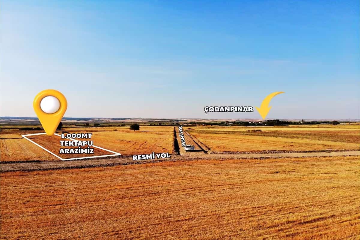 Uzunköprü Kurtbey'de 1000m² Tek Tapu, Resmi Yola Cepheli Fırsat Arazi