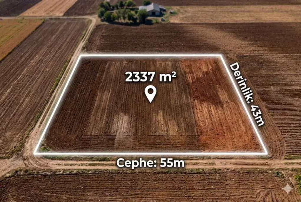 Babaeski Yenimahalle’de 2337m² Müstakil Tek Tapu – Toplulaştırma Bölgesinde, Kutu Gibi Kare Fırsat!