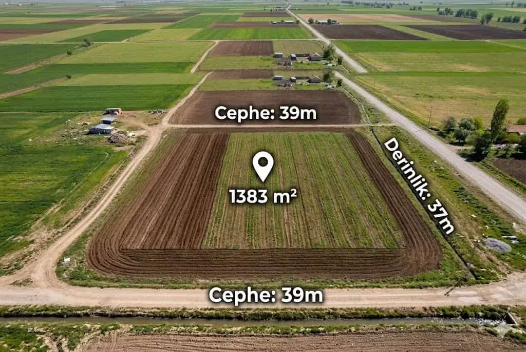Karapınar’da 1383m² Tek Tapu - Otoyola 1.5km Mesafede Kupon Arsa