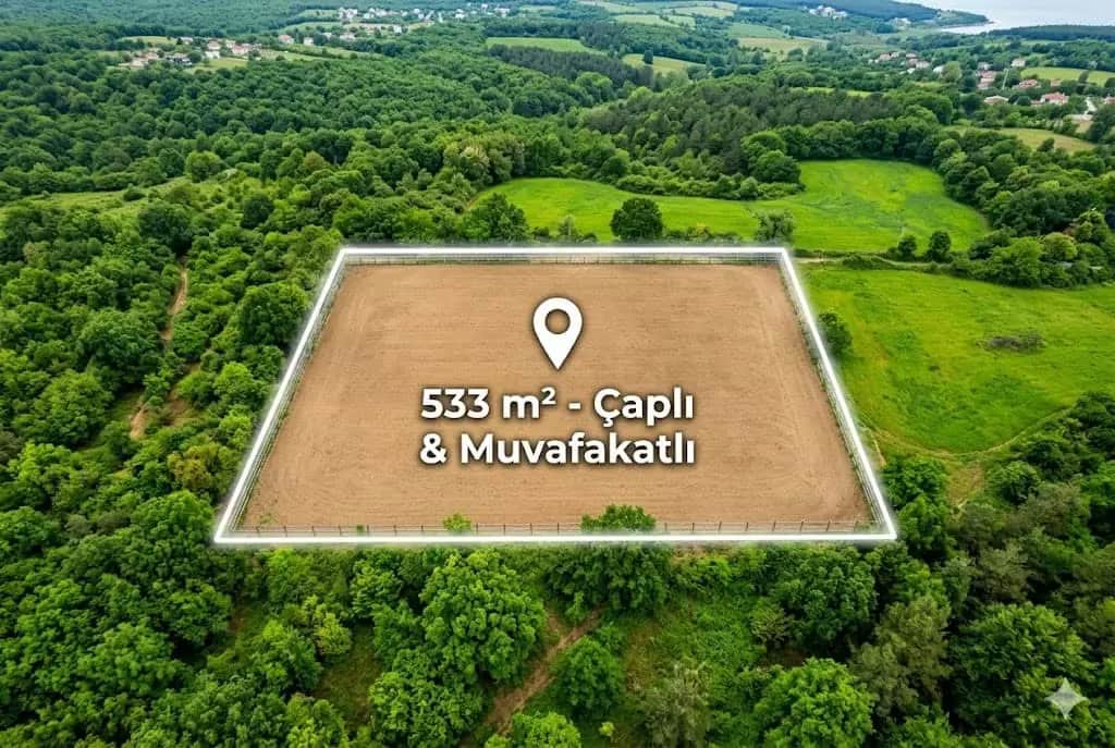 Çatalca Karacaköy’de 533m² Çaplı, Muvafakatlı Yer – Etrafı Çevrili, Tiny House ve Bahçeye Hazır! - Görsel 1
