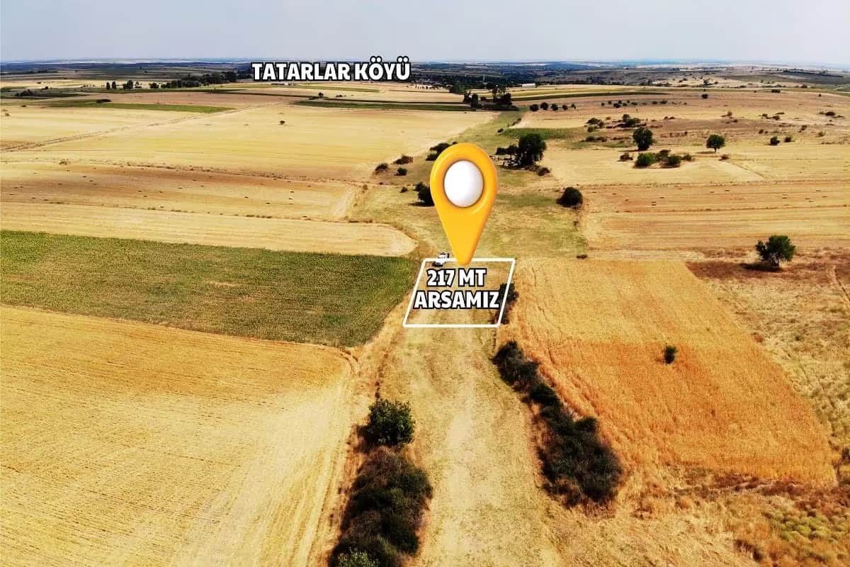 Edirne Süloğlu Tatarlar'da 217m² Çaplı Muvafakatlı ve Resmi Yollu Fırsat Arsa - Görsel 1