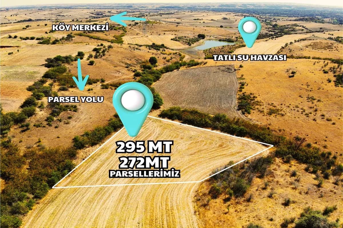 Kırklareli Pehlivanköy Kuştepe'de 294m² Hızlı Trene Yakın 10 Adet Fırsat Arsa - Görsel 1