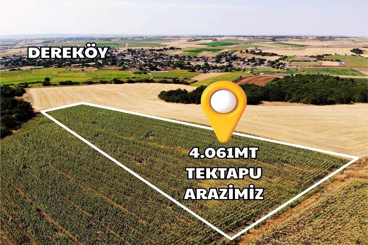 Uzunköprü Dereköy'de imara 1 Parsel Mesafede, 4 Dönüm Tek Tapu Arazi - Görsel 1