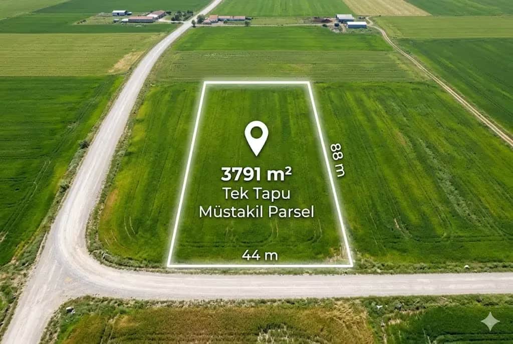 Uzunköprü Kurtbey’de Stabilize Yola 44 Metre Cepheli, 3791m² Müstakil Tek Tapu Manzaralı Muhteşem Arazi! - Görsel 1