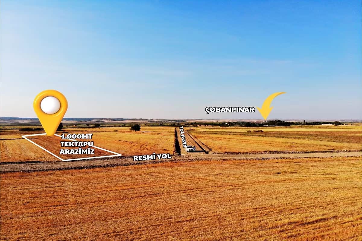 Uzunköprü Kurtbey'de 1000m² Tek Tapu, Resmi Yola Cepheli Fırsat Arazi - Görsel 1