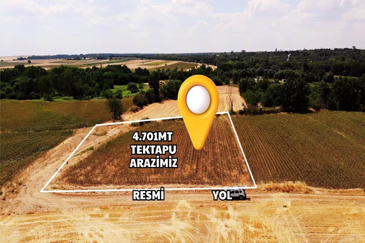 Süloğlu Merkezde 4701m² Tek Tapu Yatırımlık Arazi - Görsel 1